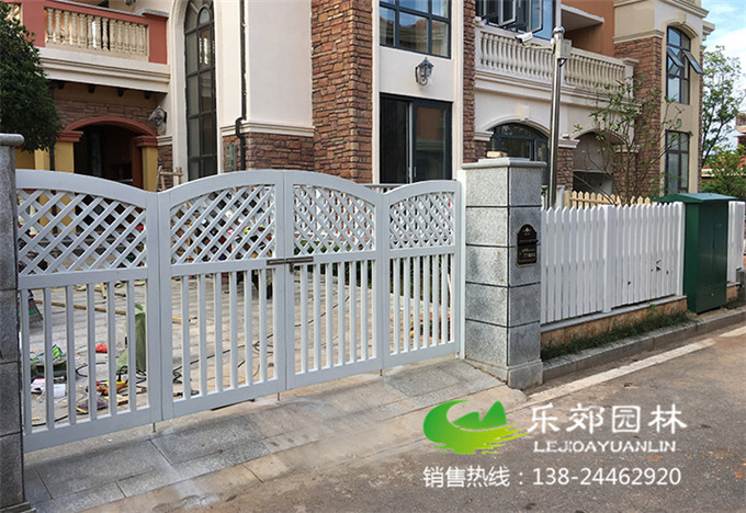 庭院防腐木大门效果图