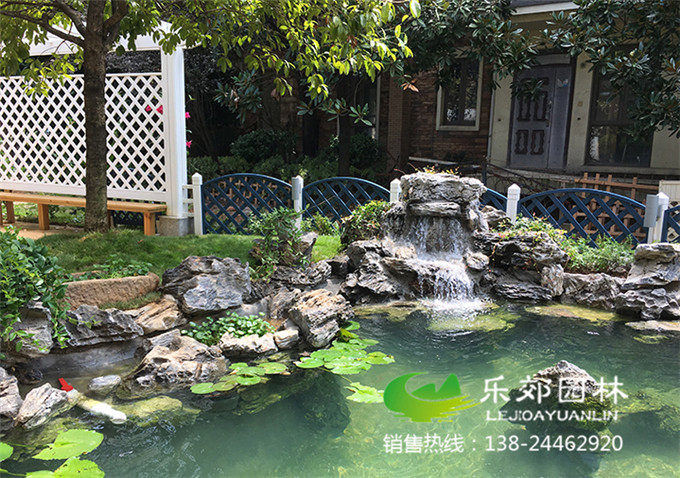 别墅庭院景观鱼池设计图