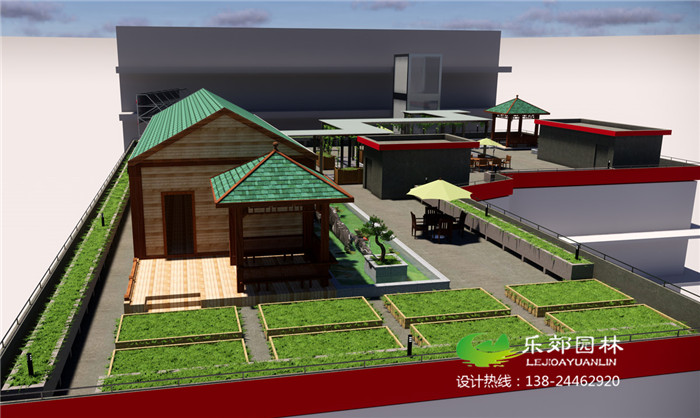 广州某公司楼顶花园景观设计图2