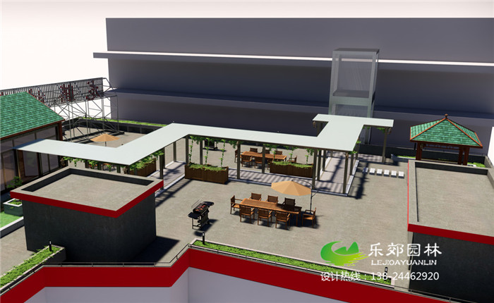 广州某公司楼顶花园景观设计图3